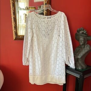 Laundry By Shelli Segal White Lace Dress